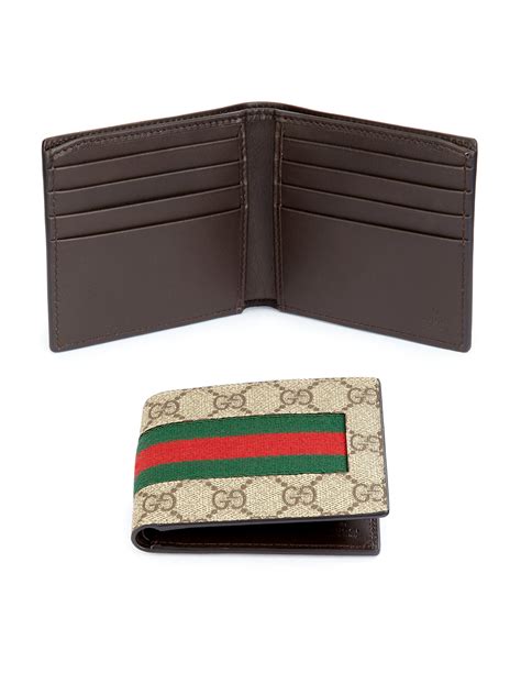 gucci billfold mens double g|gucci gg supreme wallet.